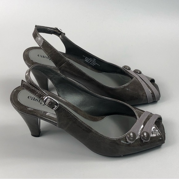 East5th Women’s Slingback Peep Toe Pumps Size 7M - Picture 4 of 9